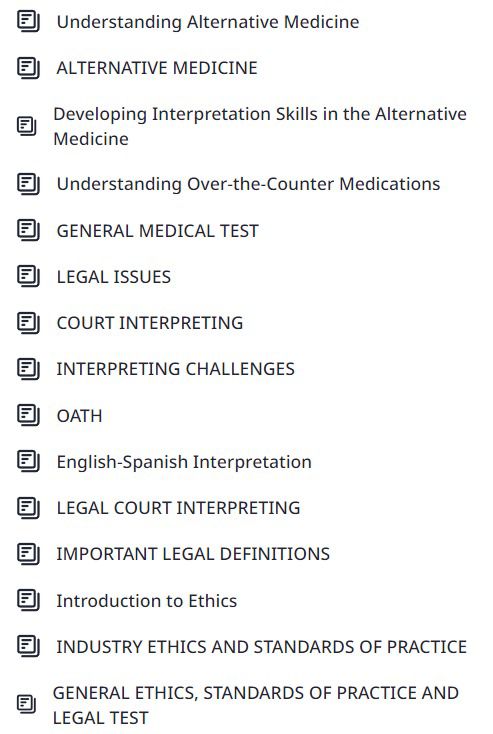 Curso integral de interpretación medica y legal.