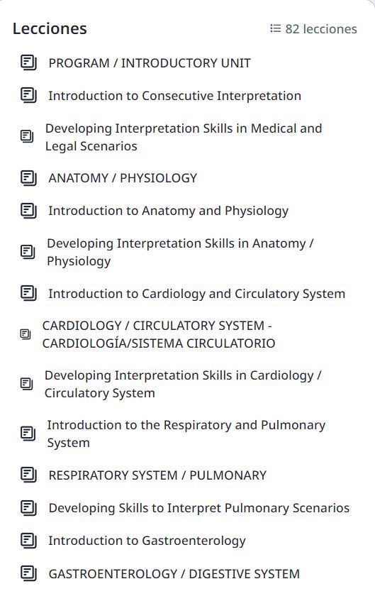 Curso integral de interpretación medica y legal.